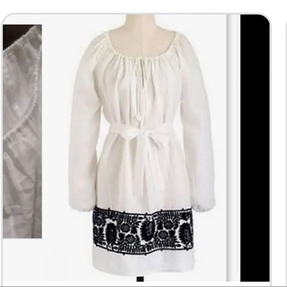 J Crew Embroidered Linen Tunic